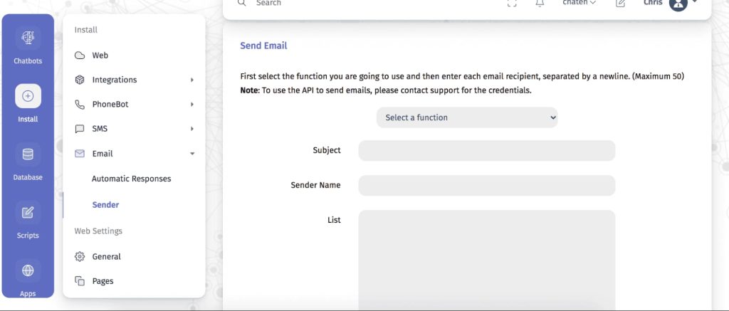 AI chatbots & email integration