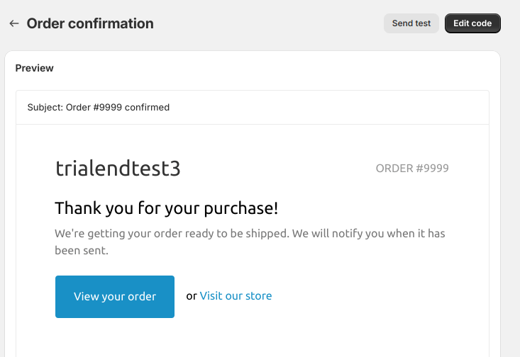Editing post-purchase email templates in Shopify with HTML code