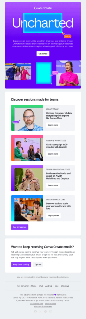Event Email for Leads