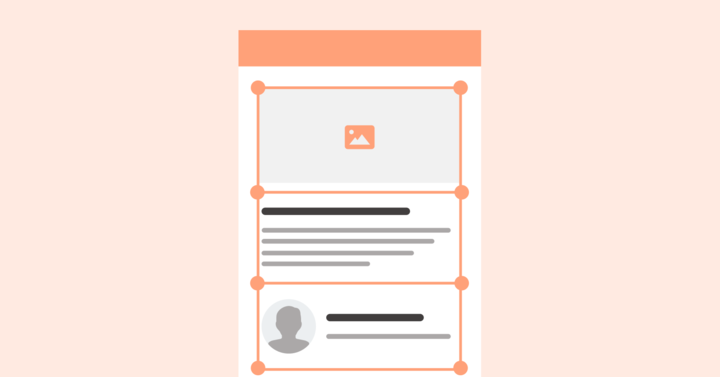 Illustration of single-column layout email design.