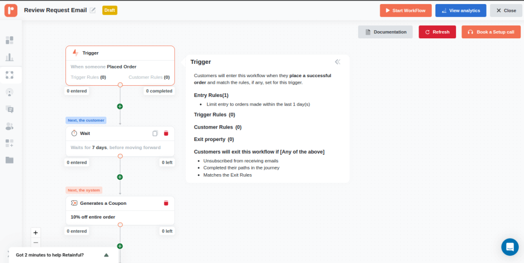 Review request automation workflow