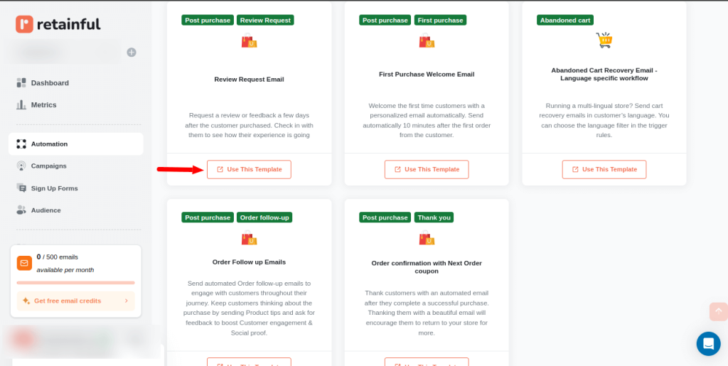 Review request email workflow template