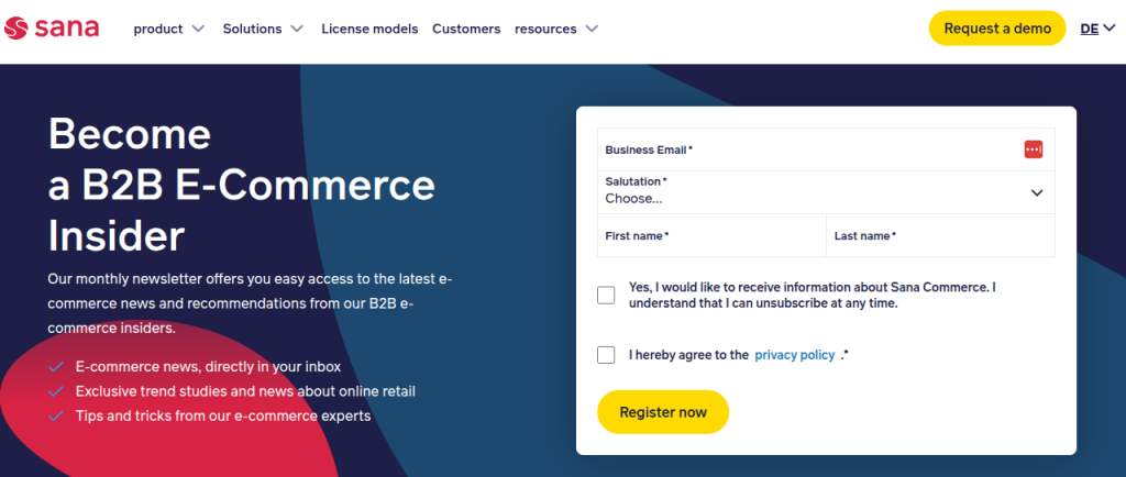 B2B Ecommerce Insider monthly ecommerce newsletter by Sana Commerce
