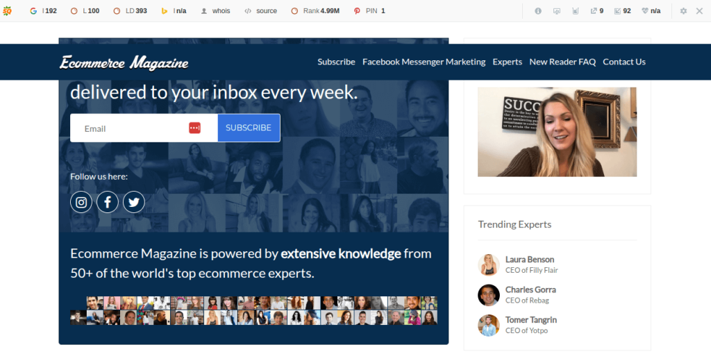 Ecommerce Magazine weekly newsletter
