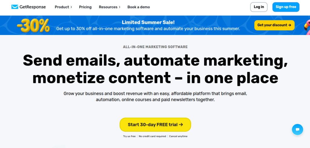 GetResponse automated marketing platform
