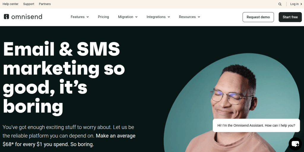 Omnisend email marketing and SMS marketing platform