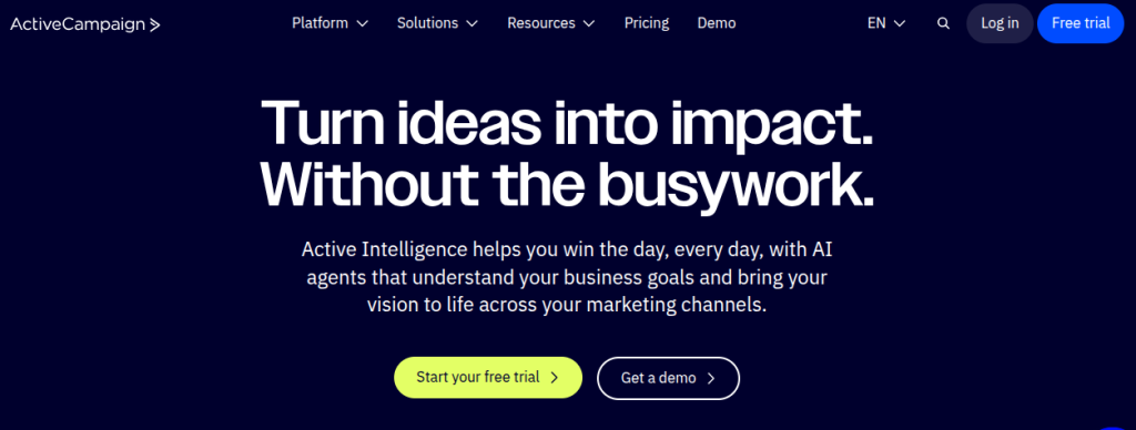 ActiveCampaign - email marketing platform with built-in CRM