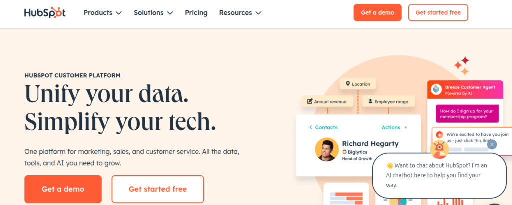 Hubspot - Alternative to Brevo with built-in CRM