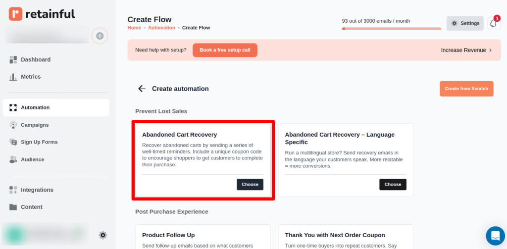 Automation templates in Retainful