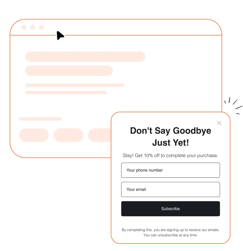 Don't Say Goodbye Just Yet! exit intent