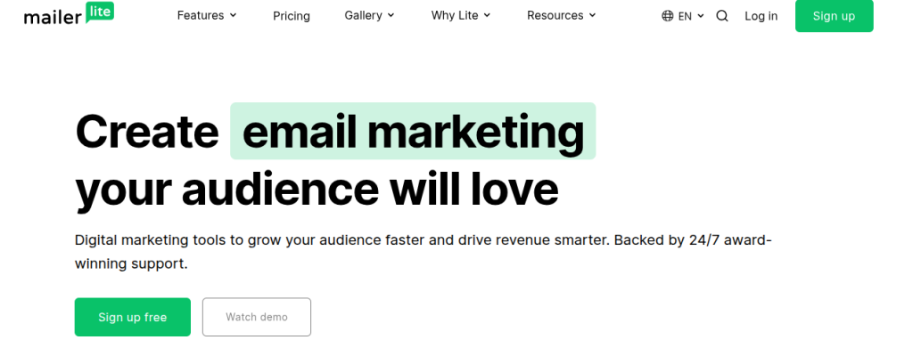 MailerLite - beginner friendly alternative for Brevo