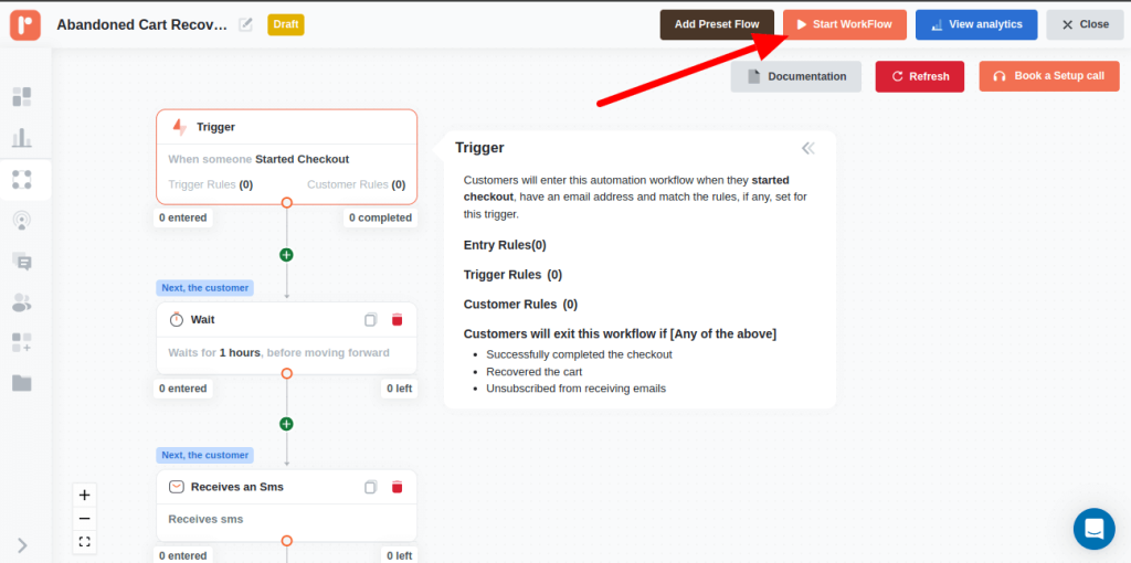 Making the SMS Automation workflow live