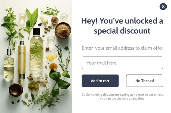 Retainful special discount website popup template