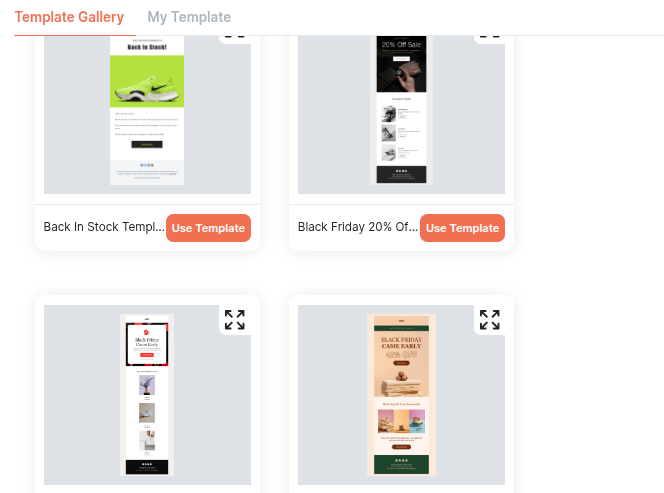 Choose an email branding template