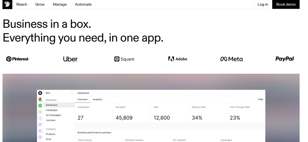 Bird - Unified CRM and WhatsApp messaging platform for businesses.
