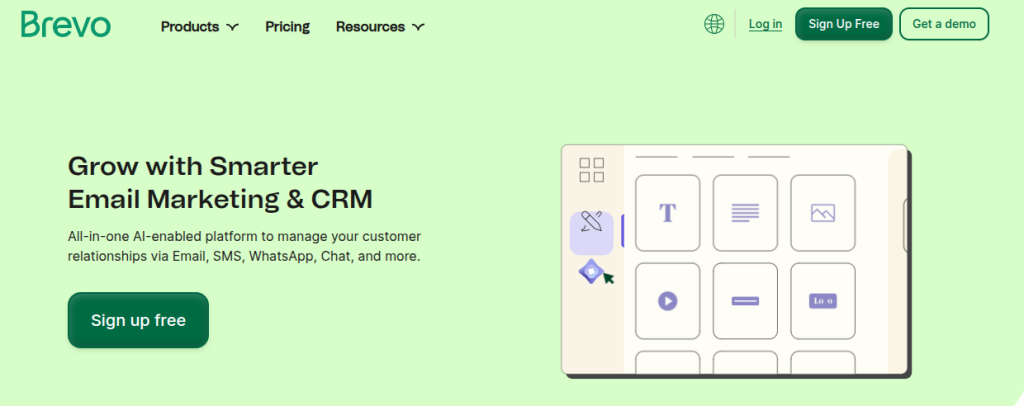 Brevo - WhatsApp marketing software focused on CRM 

