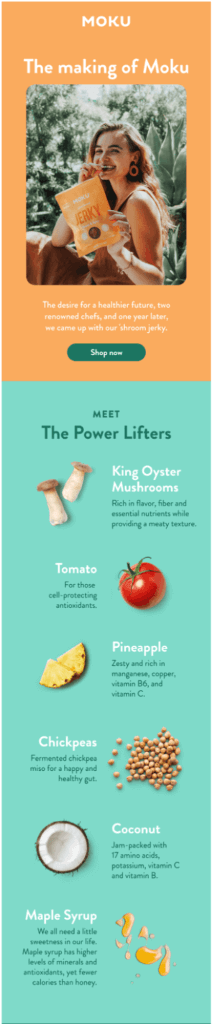 Moku – Lead nurturing email marketing example