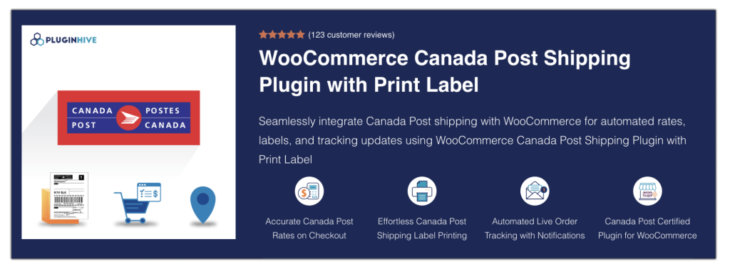 Canada Post Shipping Plugin for WooCommerce with print label