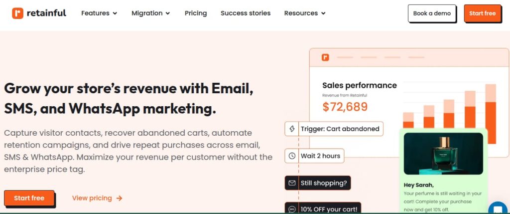 Retainful landing page