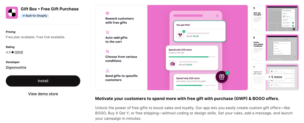 Gift Box Free Gift Purchase