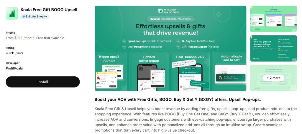 KOALA Free Gift BOGO Upsell